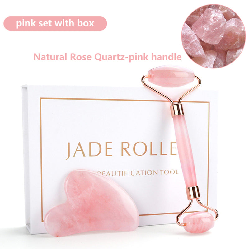 Facial Body Massager Roller Jade Stone Beauty Massage Tools