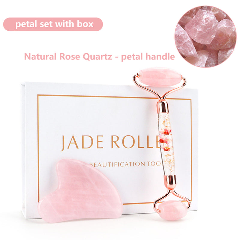 Facial Body Massager Roller Jade Stone Beauty Massage Tools