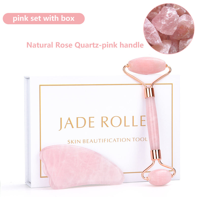 Facial Body Massager Roller Jade Stone Beauty Massage Tools