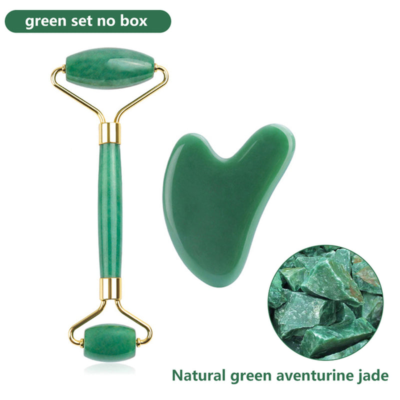 Facial Body Massager Roller Jade Stone Beauty Massage Tools