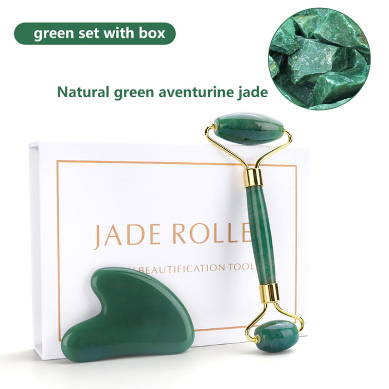 Facial Body Massager Roller Jade Stone Beauty Massage Tools