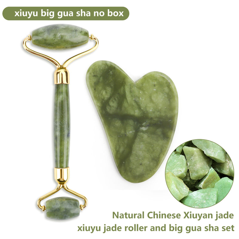 Facial Body Massager Roller Jade Stone Beauty Massage Tools